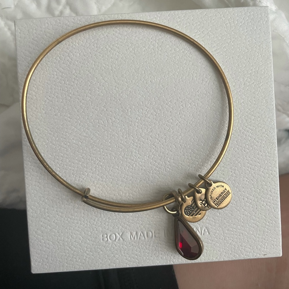 Alex and Ani gold July birthstone bangle